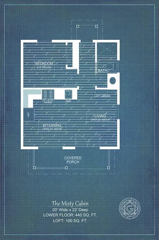 floor plan for a misty cabin